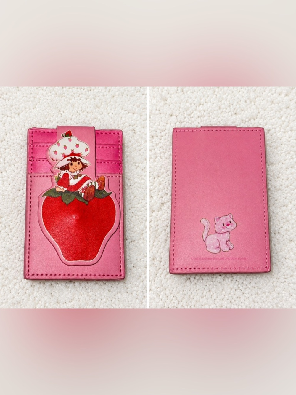 Vintage-Inspired Strawberry Shortcake Pink Cardholder Wallet - Picture 1 of 2